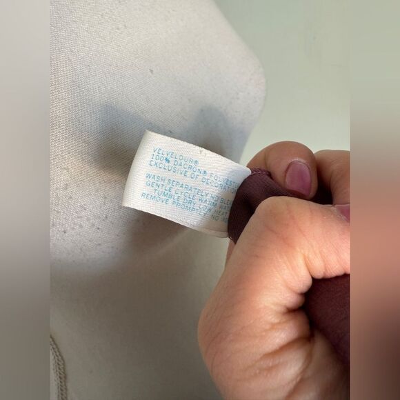 1970s Vassarette Burgundy Pink Chevron Pattern Bohemian Flower Power Maxi Dress - Picture 10 of 11